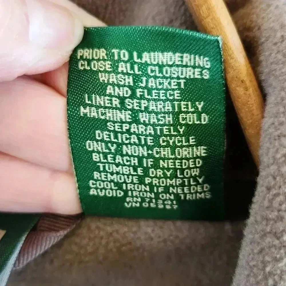 LL Bean Men’s Fleece Jacket Full Zip‎ Size L Taupe